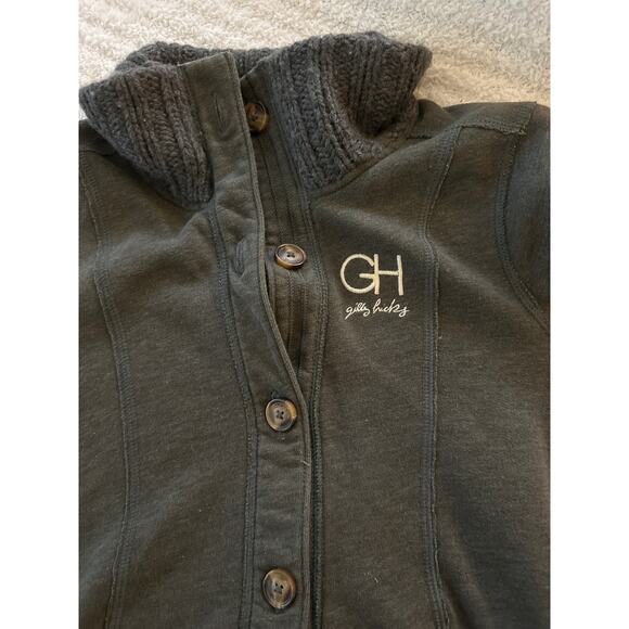 Gilly Hicks Button Up Sweatshirt Jacket Size Y2K Prep Schoolgirl Cozy Layer M - Picture 6 of 6